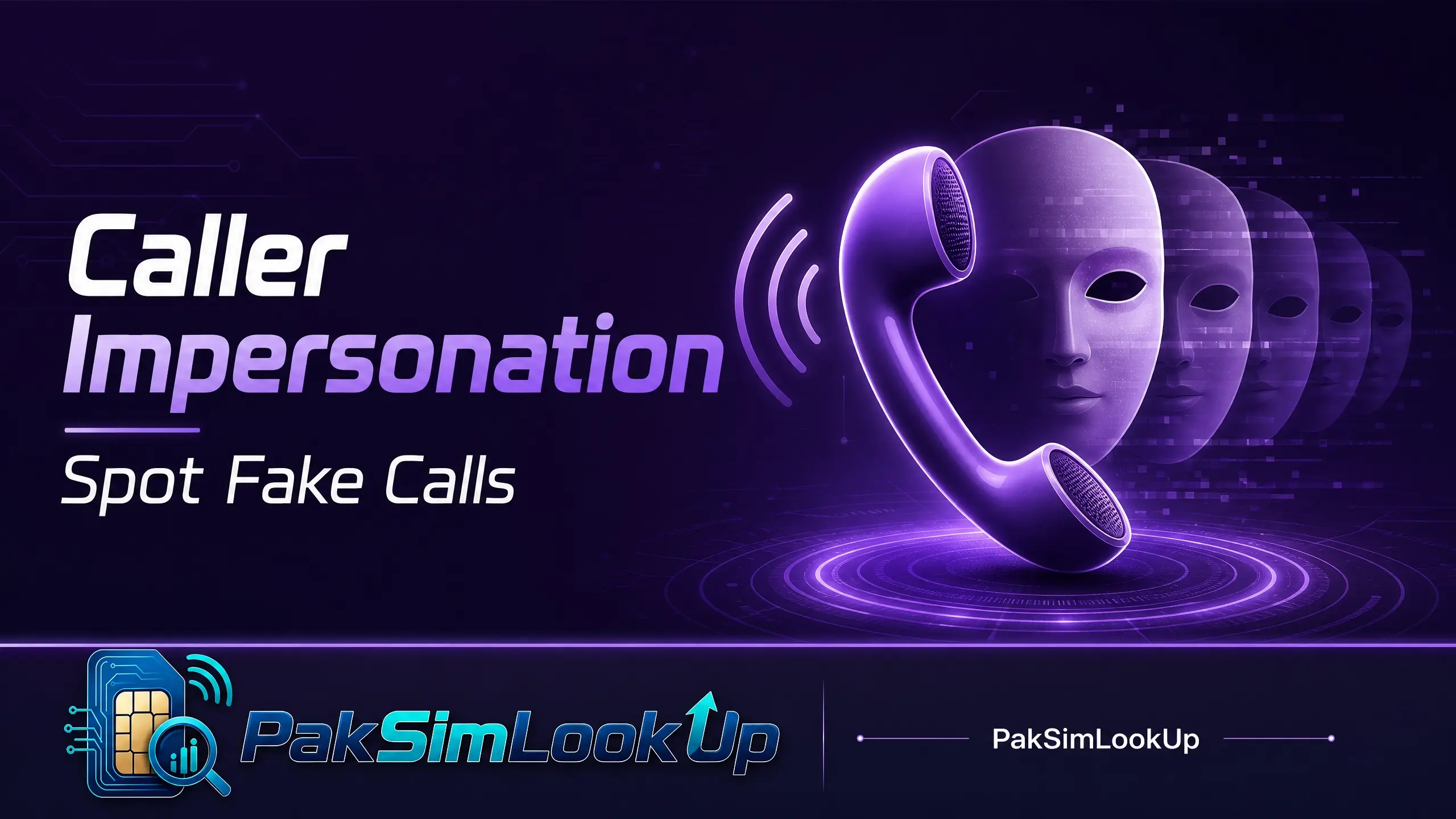 Caller impersonation scam warning illustration