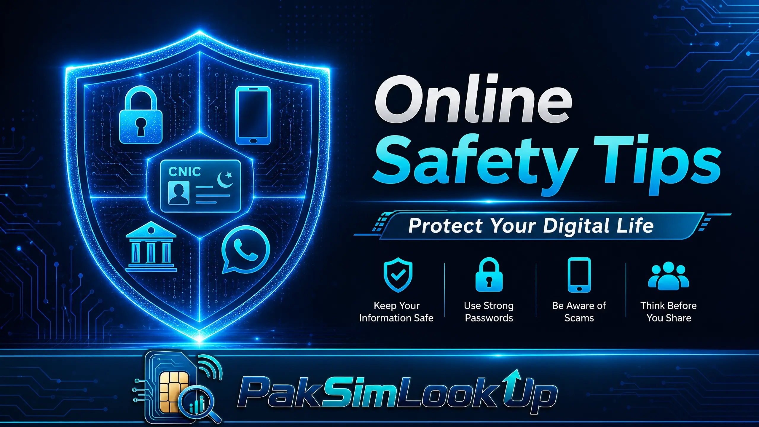 Online safety tips illustration