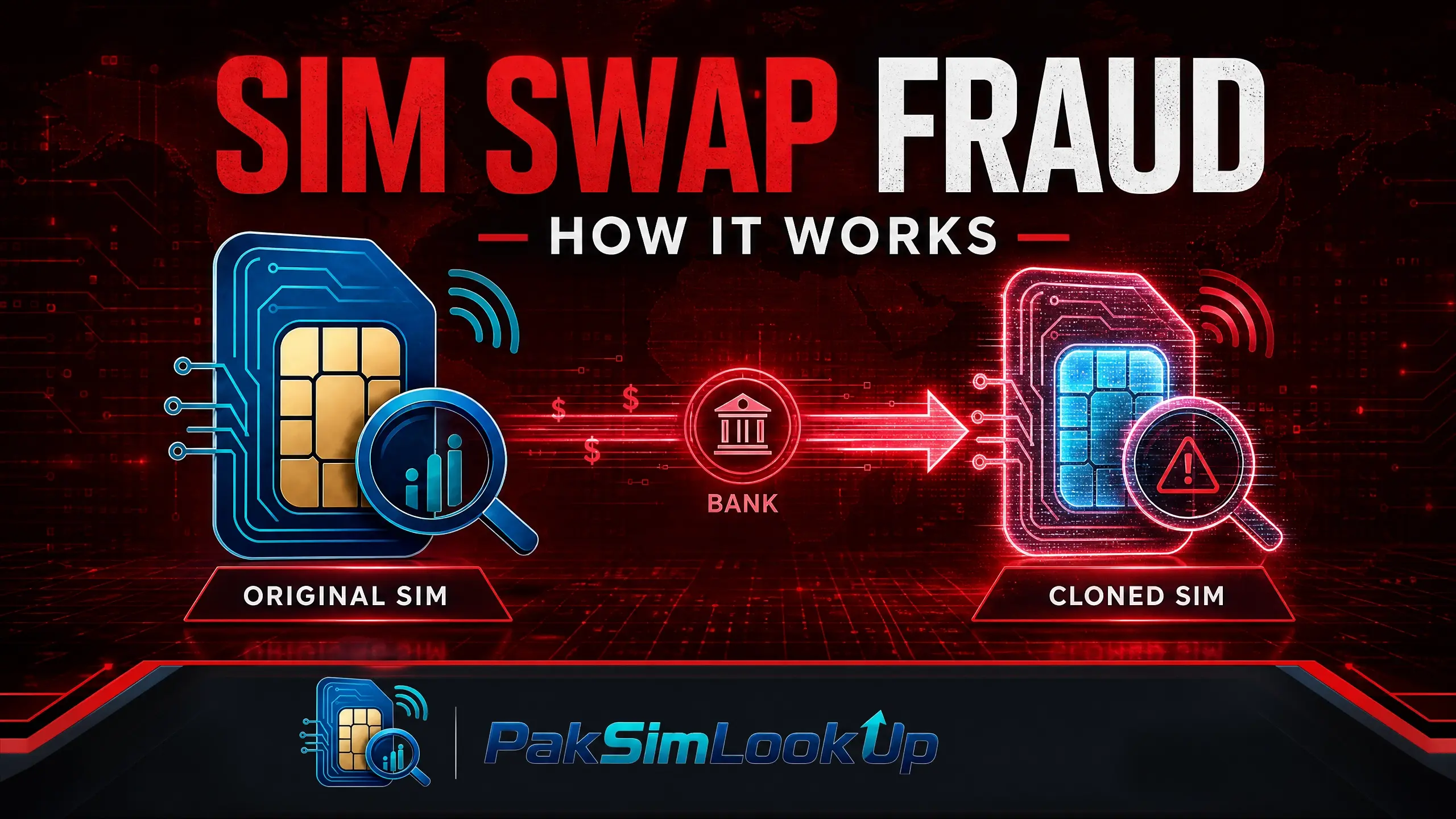 SIM swap fraud warning illustration
